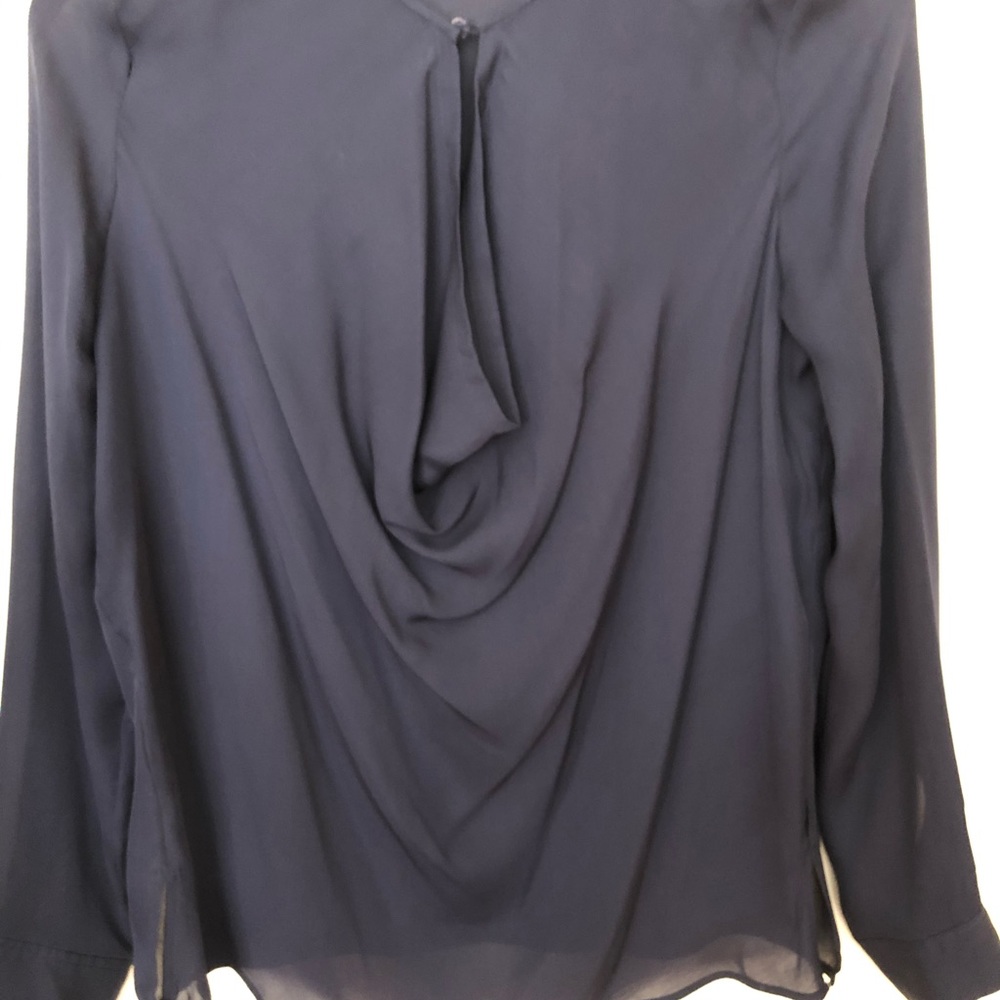 Deep navy chiffon top